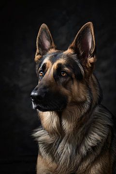 Shepherd dog portrait with details by Art & Soul Creations