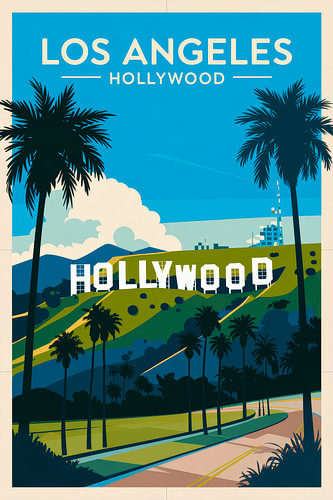 Los Angeles, California - Vintage Travel Poster
