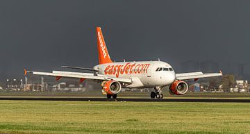 EasyJet Airbus A319-111 has landed at Schiphol Airport. by Jaap van den Berg
