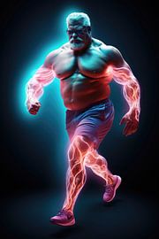 Neon Strongman von BEARpictureart