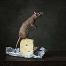 Ratte mit Käse von Carolien van Schie Miniaturansicht