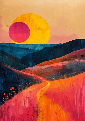 Maan Landschap Natuur Bergen Expressionisme nr. 5