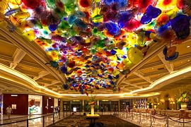 Bellagio Hotel & Casino lobby with glass floral ceiling by Robert Jan Smit