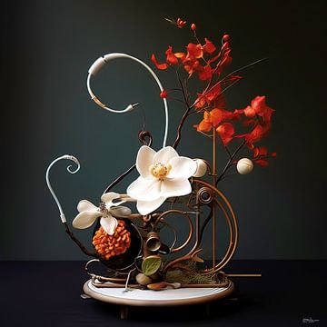 ikebana (japanse bloemsierkunst) van Gelissen Artworks