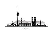 Skyline von München von Jan-Fokko Stuut Miniaturansicht