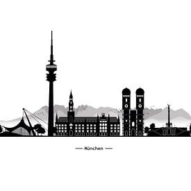 Skyline von München von Jan-Fokko Stuut