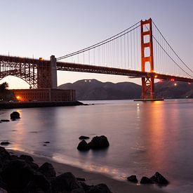 Le Golden Gate Bridge au coucher du soleil sur Marianne Kiefer PHOTOGRAPHY