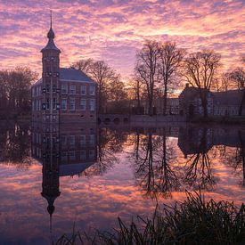 Sonnenaufgang am Schloss Bouvigne bei Breda von Jos Erkamp