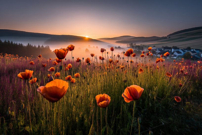 Gouden tijd verstrijkt langzaam van fernlichtsicht
