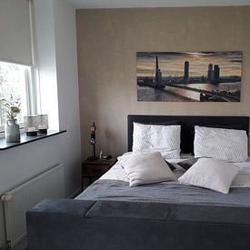 Customer photo: Rotterdam Skyline in the morning (Landscape) by Rob van der Teen, on canvas