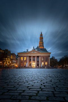 The Corn Exchange in the Blue Hour on the Vismarkt - Groningen by KB Design & Photography (Karen Brouwer)