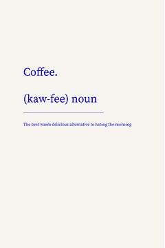 Coffee Dictionary by Walljar