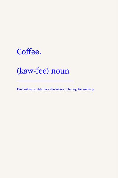 Coffee Dictionary by Walljar