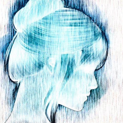 Portrait abstrait d'une femme