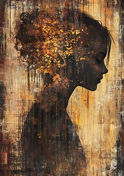 Vrouw profiel | Vrouw Goud van Kunst Kriebels