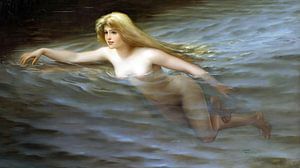Luis Ricardo Falero - Eine Meeresnymphe (1892)