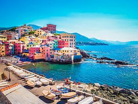 Genua met gekleurde huizen