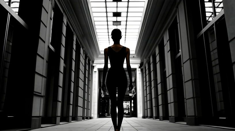 Silhouette im Palastkorridor von Frank Heinz