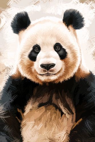 Digitale panda portret kunstwerk