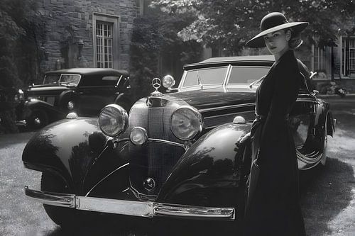 De dame met de zwarte cabriolet