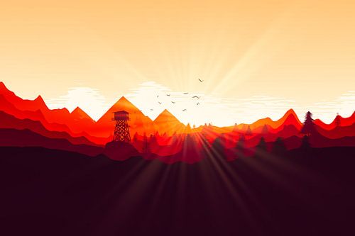 View over the mountains