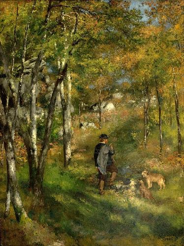 De Schilder Le Coeur Jacht in het bos van Fontainebleau, Pierre-Auguste Renoir