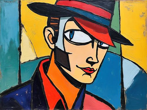 Abstract portrait of a man