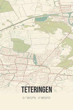 Vintage landkaart van Teteringen (Noord-Brabant) van MijnStadsPoster