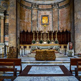 Italië, Rome, Pantheon (kerk, binnen) van Stanley Kroon