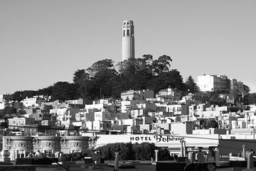 Colt Tower in het stadsbeeld van San Francisco van aidan moran