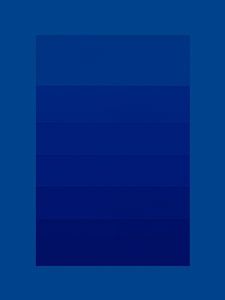 Minimalistischer Abstrakt in Ton-sur-Ton: Blau