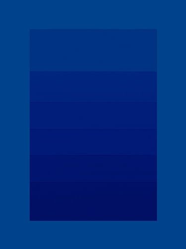 Minimalistisch abstract in Ton-sur-Ton: Blauw