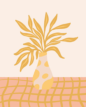 Bright floral vase