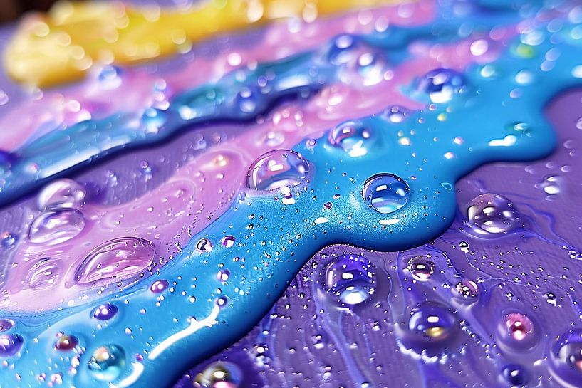 Dessin abstrait coloré avec des gouttes d'eau par Art & Soul Creations