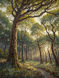 Waldweg zum goldenen Licht von Artistic