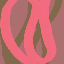 Bunte und verspielte moderne abstrakte Linien in Neon-Pink, Grün, Lila von Dina Dankers