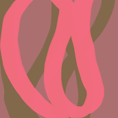 Kleurrijke en speelse moderne abstracte lijnen in neonroze, groen, paars