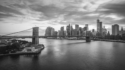 New York City Lights (B&W) by Dennis Wierenga