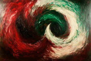 Coloured swirls - Abstract painting by Poster Art Shop