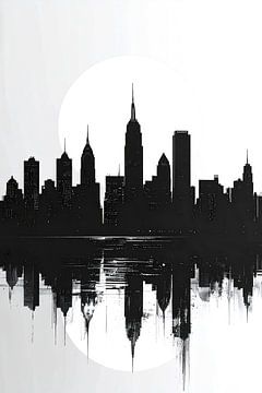 Minimalist Cityscape Silhouette by rendyokt rendy