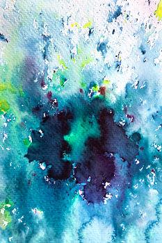 Unentschlossenheit | Dynamisch Abstrakt | Aquarellgemälde