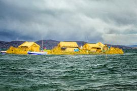 Der Titicacasee bei Puno in Peru, Südamerika.