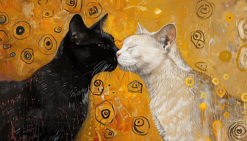 Küssende Katzen Panorama