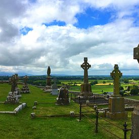 Rock of Cashel with High Crosses in Ireland by Thomas Zacharias