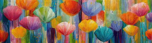 Bloemen schilderij | Abstracte bloemen arrangement