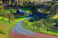 Herfst bij de Sleepy Hollow Boerderij, Woodstock, Vermont van Henk Meijer Photography thumbnail
