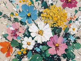 Wildflowers in Soft Pastel Shades by Thea