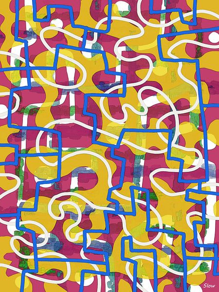 Fließend - Abstrakte Kunst von SlowDad von SlowDad Art