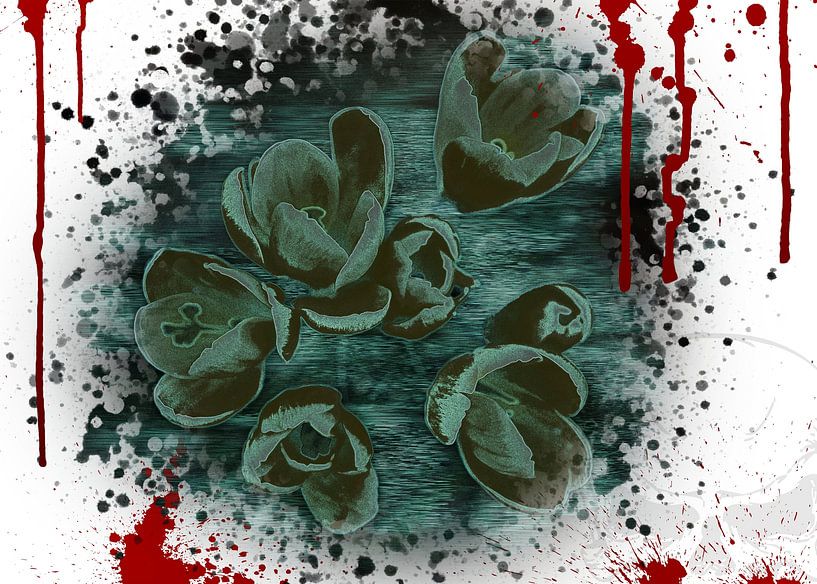 Dark Flowers – Kontrastreiches Blumendesign mit düsterer Ästhetik von Conpo Design