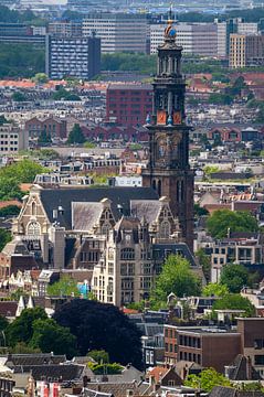 Zicht op de Westerkerk in Amsterdam van Peter Bartelings